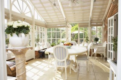 Sunroom with Elegant Finish